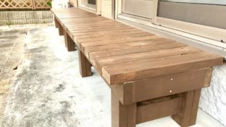 ツーバイ材で丈夫でロングな縁台をDIY！